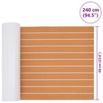 vidaXL Tapis de bateau Rayé Marron et blanc 240 x 60 cm EVA