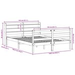 vidaXL Cadre de lit et tête de lit sans matelas 135x190 cm