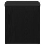 vidaXL Banc de rangement Chêne noir 42x42x45 cm Bois massif