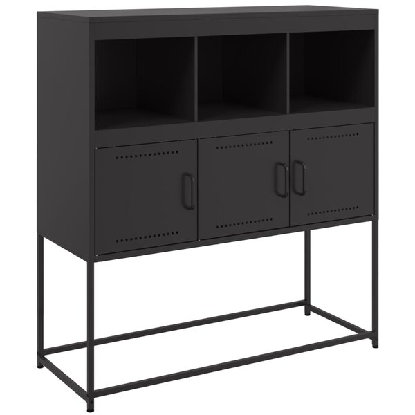 vidaXL Buffet noir 100 5x39x107 cm acier