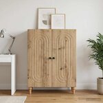 vidaXL Buffet Chêne artisanal 66 x 34 5 x 90 cm Bois d'ingénierie