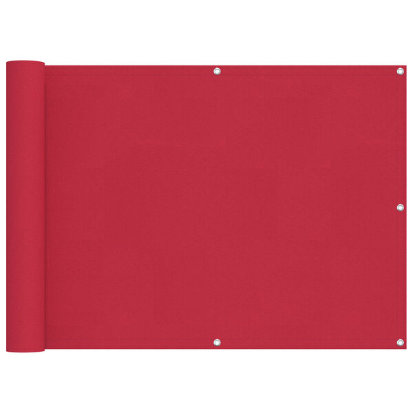 vidaXL Écran de balcon 75 x 400 cm Tissu Oxford Rectangulaire Bordeaux