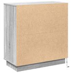 vidaXL Buffet avec LED Gris Sonoma 71x34 5x75 cm en bois d'ingénierie