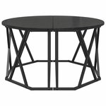 Table basse vidaXL Noir Chêne 80x80x42 cm en bois d'ingénierie