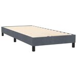vidaXL Sommier à lattes de lit et matelas et LED gris foncé 80x220 cm velours
