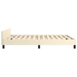 vidaXL Cadre de lit avec tête de lit sans matelas crème 140x200 cm