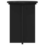 vidaXL Support de Plante 2 Pièces Noir Ø29 5 x 40 cm Bois d'ingénierie