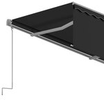 vidaXL Auvent automatique rétractable avec store 4x3 m Anthracite