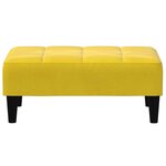 vidaXL Repose-pied jaune 77x55x31 cm velours