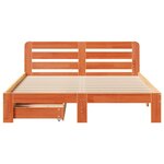 vidaXL Cadre de lit sans matelas cire marron 160x200cm bois pin massif