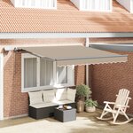 vidaXL Store rétractable manuel avec LED beige 300x250 cm