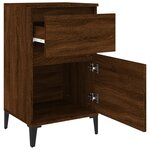 vidaXL Tables de chevet 2 Pièces chêne marron 40x35x70 cm