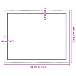vidaXL Dessus de table bois massif traité bordure assortie