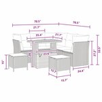 vidaXL Ensemble de canapé de jardin 8 Pièces Noir polyrotin