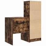 vidaXL Bureau avec Rangement Chêne Fumé Bois d'ingénierie
