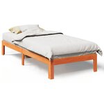 vidaXL Cadre de lit sans matelas cire marron 80x200 cm bois pin massif