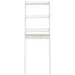 vidaXL Étagère de toilette Blanc 63 5x32x179 cm Bois de pin massif
