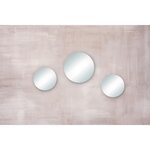 3 Miroirs ronds à personnaliser - Bords rectifiés - 1 x Ø 20 cm et 2 x Ø 15 cm