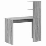 vidaXL Bureau Sonoma gris 102 x 50 x 124 cm Bois d'ingénierie