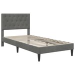 vidaXL Cadre de lit avec matelas Gris foncé 90 x 190 cm Velours