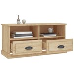 vidaXL Meuble TV chêne sonoma 93x35 5x45 cm bois d'ingénierie
