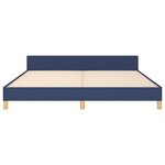 vidaXL Cadre de lit sans matelas et tête de lit bleu 180x200 cm tissu