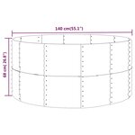 vidaXL Lit surélevé de jardin Vert 140x140x68cm Acier enduit de poudre