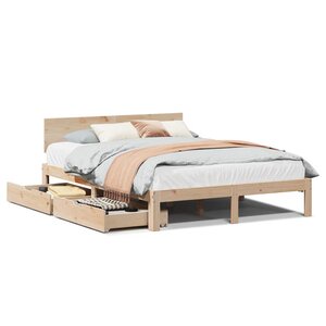 vidaXL Cadre de lit avec tiroirs sans matelas 140x200 cm