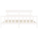 vidaXL Cadre de lit sans matelas blanc 200x200 cm bois massif de pin