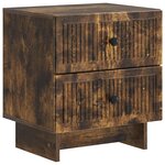 vidaXL Cabinet de chevet 2 Pièces Chêne fumé 43 x 34 5 x 47 5 cm