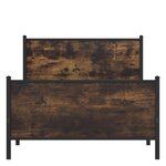 vidaXL Cadre de lit en métal sans matelas chêne fumé 100x200 cm