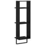 vidaXL Étagère Murale Chêne noir 30 x 25 x 100 cm Bois d'ingénierie