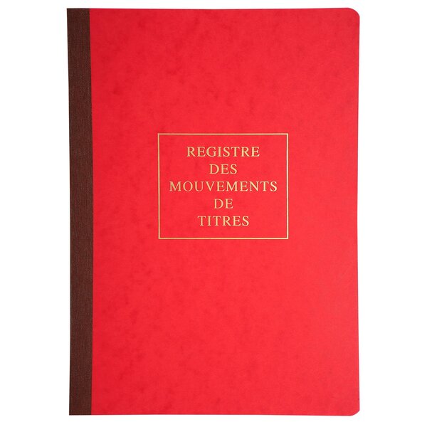 Piqûre 297x210 Registre Des Mouvements De Titres 40 Pages - Couleurs Assorties - X 5 - Le Dauphin