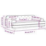 vidaXL Canapé pour enfants noir 90x53x30 cm velours