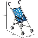 Bayer Chic 2000 601-01 - Mini buggy Roma Design bleu avec motifs pour poupée