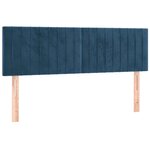 vidaXL Tête de lit à LED Bleu foncé 144x5x78/88 cm Velours