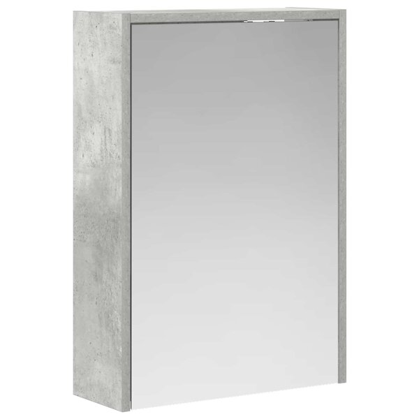vidaXL Armoire Miroir de Salle de Bain Gris béton 43 x 16 x 62.5 cm