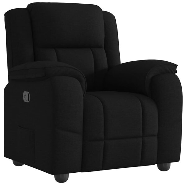 vidaXL Fauteuil inclinable Noir Tissu
