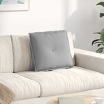 vidaXL Coussin de Dos Gris nuage 50 x 19 x 45 cm tissu