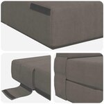 vidaXL Canapé-lit pliable Gris clair 70 x 72 x 60 cm Tissu