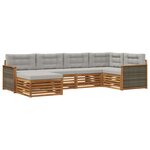 vidaXL Ensemble de canapés d'extérieur 6 pc Naturel et gris clair