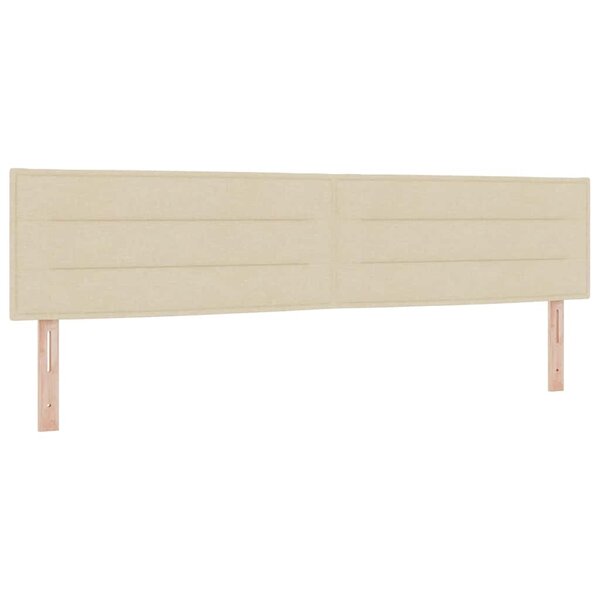 vidaXL Tête de lit avec tête de lit Crème 200 cm tissu