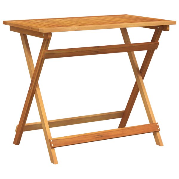 vidaXL Table de jardin pliable   rectangulaire  90 x 55 x 75 cm  en bois d'acacia solide.