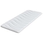 vidaXL Coussins de Matelas Blanc 80 x 200 cm Polyester sans colle