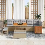 vidaXL Ensemble de canapé de jardin 9 Pièces Beige et Gris clair