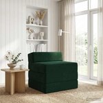vidaXL Canapé-lit pliable Vert foncé 200 x 70 x 15 cm Velours