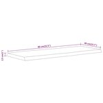 vidaXL Dessus de table 80x40x2 5 cm rectangulaire bois massif acacia