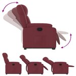 vidaXL Fauteuil inclinable rouge bordeaux tissu