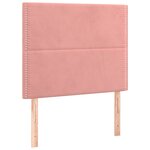 vidaXL Sommier à lattes de lit matelas et LED Rose 100x200 cm Velours