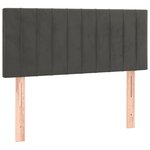 vidaXL Tête de lit à LED Gris foncé 90x5x78/88 cm Velours